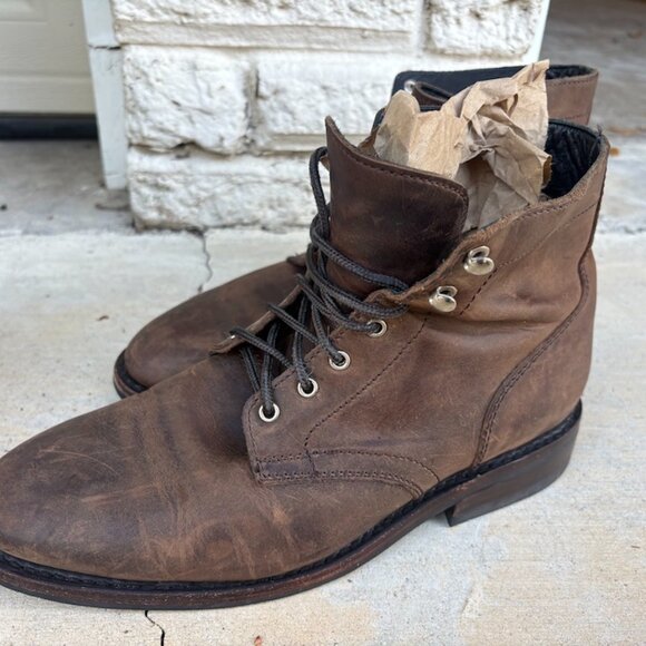 Brown suede Thursday laceup boots 9.5 main image 4